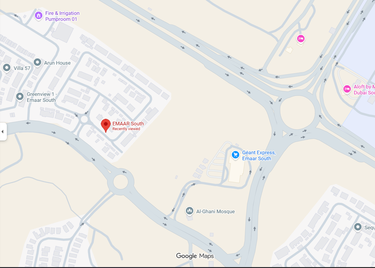 Golf Field at Emaar South, Dubai - Emaar Properties Location Map