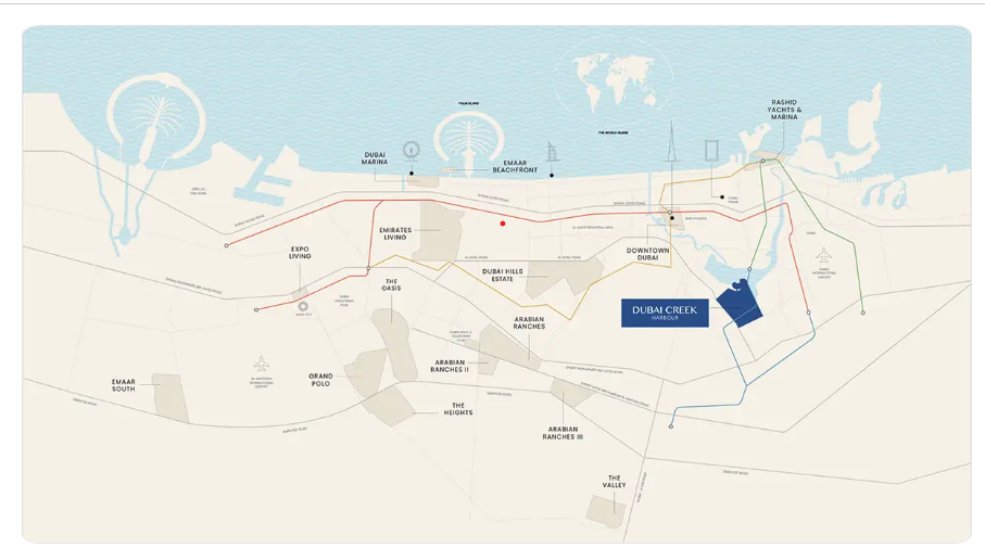 Valia Tower at Dubai Creek Harbour by Emaar Properties Master Plan
